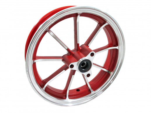 Диск колеса 10" Yamaha Jog передний, литой, дисковый тормоз красный  