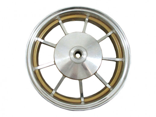 Диск колеса 10" Yamaha Jog задний, литой, барабанный тормоз, золото  