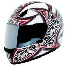 Мотошлем THH TS-38 №4 white/ red (S)  