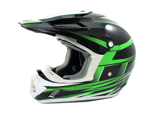 Мотошлем THH TX-12 №17 black/ green (L) детский  