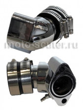 Патрубок карбюратора в сборе 4-Т хром, 125 KOSO