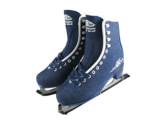 Коньки женские фигурные FASHION Blue JEANS 32 размер 50144  