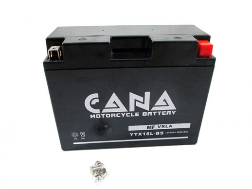 Аккумулятор CANA 12v/20hr YTX18L-BS (260EN, VRLA, 205*90*159, 7,2кг, -) 4  
