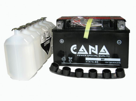 Аккумулятор CANA 12v/7hr YTX7A-BS (85EN, MF, 150*87*94, 2,2кг, +) 6  