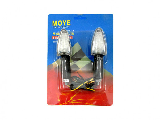 Указатель поворота светодиодный №05 (LED-06) черный TTR-250 (2 штуки)  