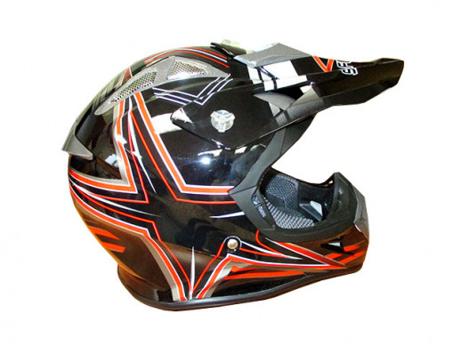 Мотошлем SAFEBET HF-115 (cross kids) black Q184 (XL)  