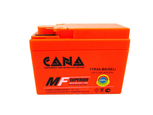 Аккумулятор CANA гелевый 12v/2.3hr YTR4A-BS - orange (50EN, Gel) 20 (Honda - "широкая")  