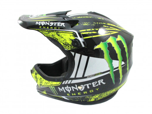 Мотошлем YM-210 KIDS Monster черый (L)  