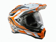 Мотошлем THH TX-27№1 white/orange (M)