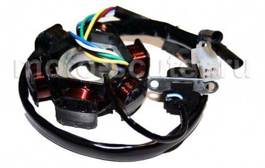 Статор генератора 152QMI, 157QMJ 125/150сс 6 катушек  