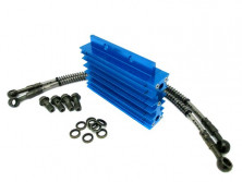 Радиатор масляный синий с монтажным комплектом и шланги CNC