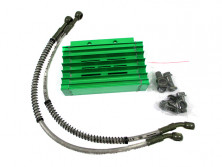 Радиатор масляный зеленый с монтажным комплектом и шланги CNC