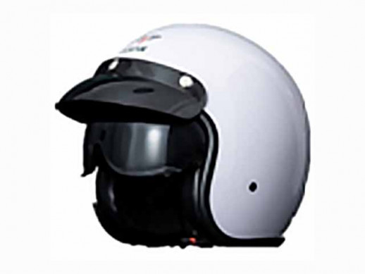 Мотошлем VIRTUE MD-211 открытый с козырьком и визором белый (M)  