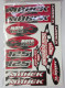 Наклейки красные: Минск, МОТО Racing, 125, Racing Undeground  