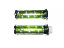 Ручки руля декоративные зеленые(ручка газа + левая)