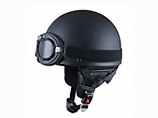 Мотошлем VIRTUE MD-510 ретро черный матовый (XL) без очков  