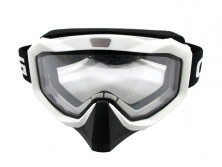 Очки VO-3000 оправа белая линза двойная прозрачная с защитой носа