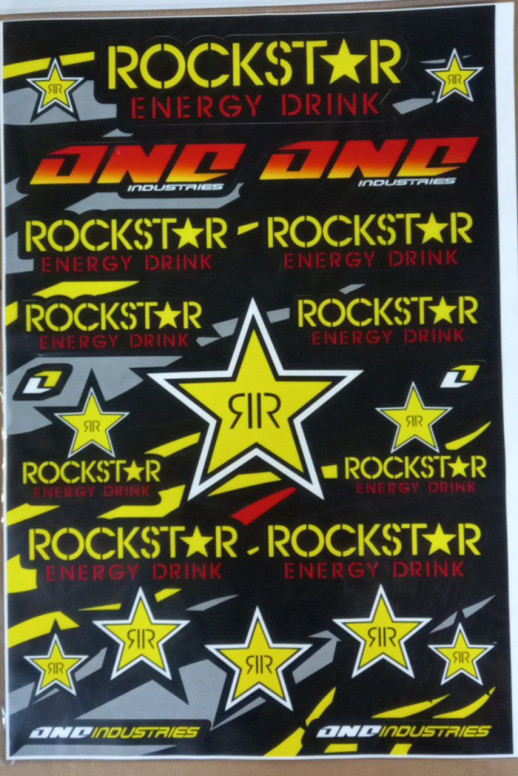Наклейки: ROCKSTAR ENERGY DRINK,ONE INDUSTRIES (30x45)  