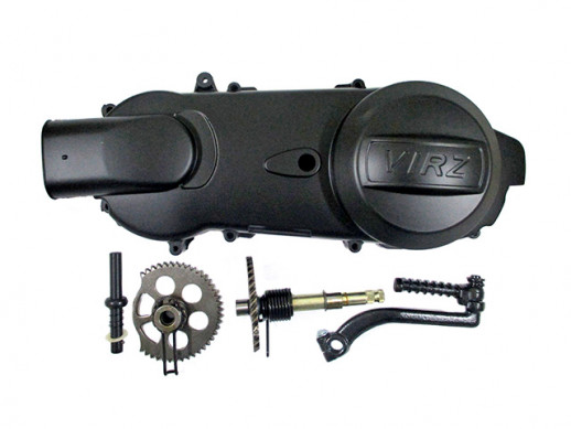 Крышка вариатора 4T152QMI 125cc (с пусковым устройством сектор, храповик, кикстартер)  