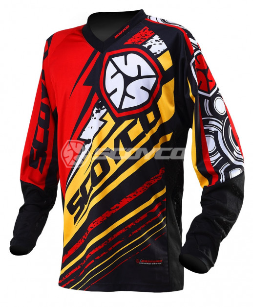Футболка для мотокросса (Джерси) T200 красная (XL) Scoyco  