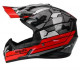 Мотошлем 801 серо-красный (M)  