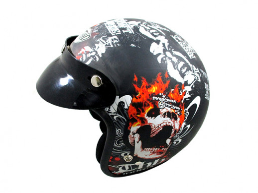 Мотошлем THH T-380 №6 matte skull (M)  