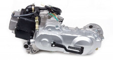 Двигатель скутера в сборе 139QMB 80cc база под 10" колесо ось короткая(карбюр., CDI, кат.заж.,фильтр