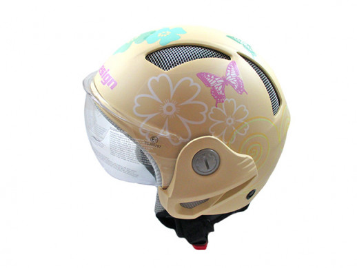 Мотошлем THH T-9 №2 matte cream/white orang  (L)  