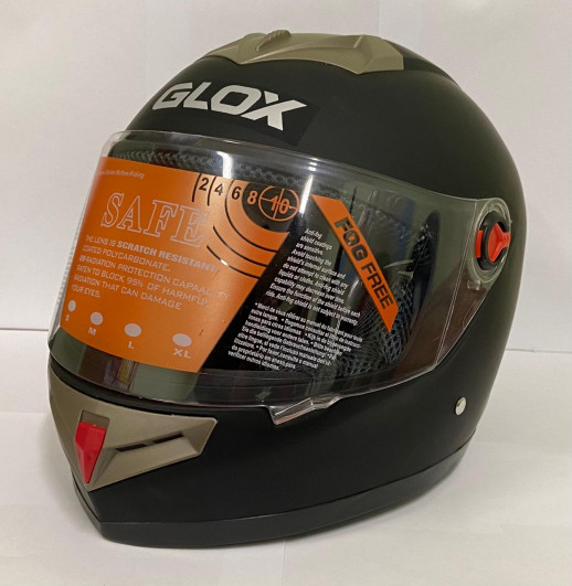 Мотошлем закрытый GLOX-999 (L) черный матовый  