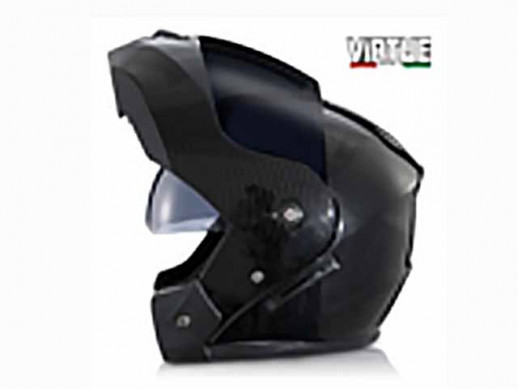 Мотошлем VIRTUE MD-903 трансформер с визором черный карбон темное стекло (XL)  