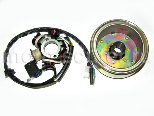 Магнето в сборе 152QMI/157QMJ 125/150сс 6 катушек (ротор + статор) TMMP  
