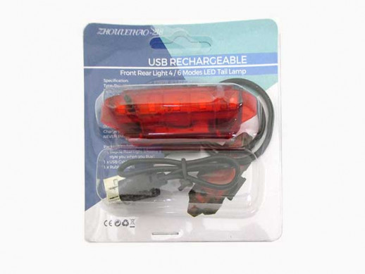Фонарь задний usb, на подседельный штырь, 4 режима Z-218  