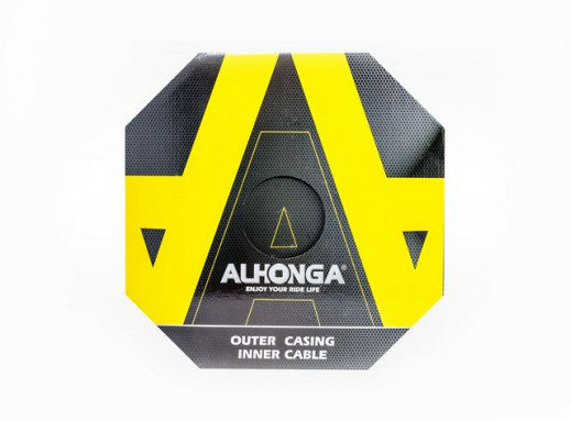 Оплетка тросика перекл.скоростей Alhonga, 4мм, продол.сечение, черная, цена за бухту 50м, 3132580  