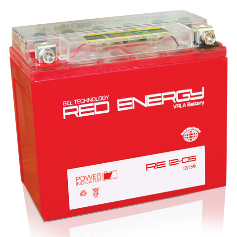 АКБ RED ENERDGY RE 1205 YTX5L-BS, YTZ7S (114*70*106)  