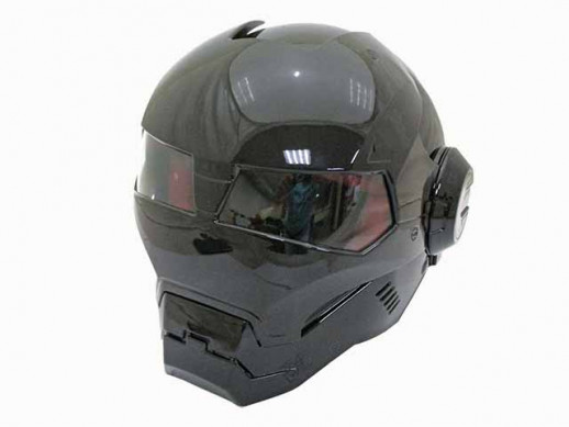 Мотошлем закрытый MASEI 610 черный (XL)  