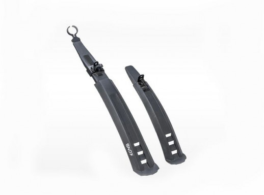 Крылья 26", пластиковые, черные, удлиненные, аналог  Stels (комплект) 3112616-22  