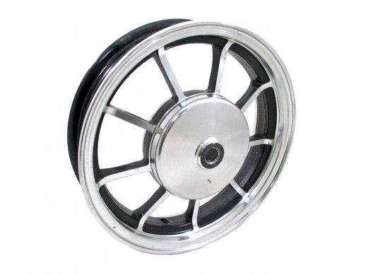 Диск колеса 10" Yamaha Jog задний, литой, барабанный тормоз черный  