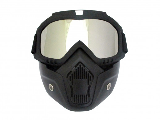 Очки MZ-1 оправа черная, линза зеркальная с защитой лица  