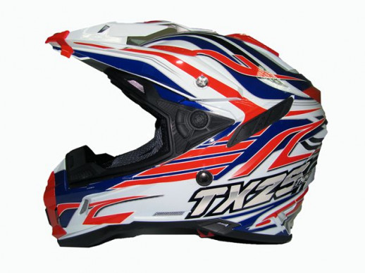 Мотошлем THH TX-25 №1 white/red blue (M)  