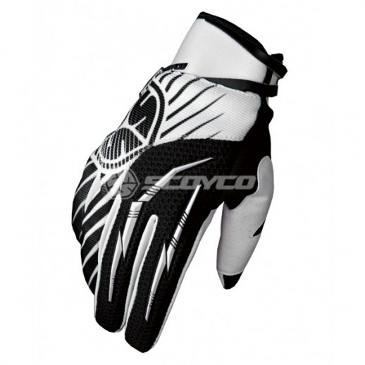 Перчатки Scoyco MX48 (L) бело-черные  