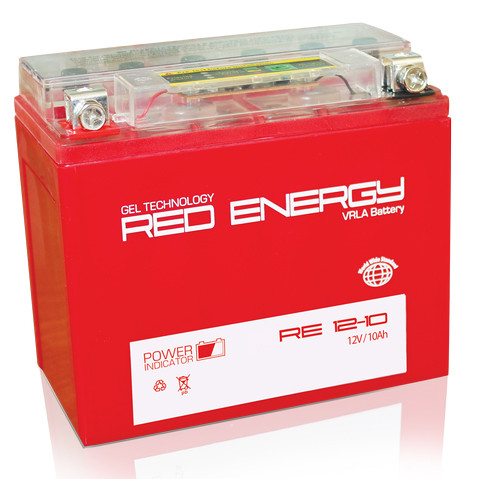 АКБ RED ENERDGY RE 1210 YB9A-A, YB9-B, 12N9-4B-1 (150*86*108)  