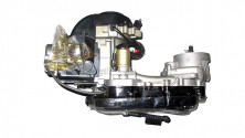 Двигатель скутера в сборе 139QMB 80cc база под 10" колесо ось задняя короткая (под 1 амортизатор)