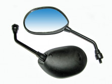 Зеркала заднего вида №43 пластик черный ,тонкая ножка на шарнире М8